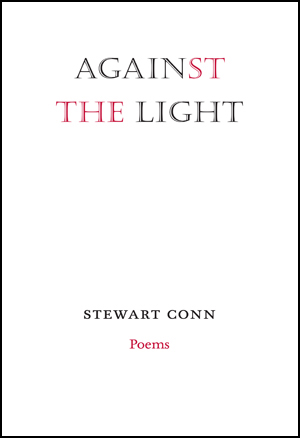 The cover is pure white. At the stop the title is in a style of caps with outlines, and the letters ST and AND are in red, the rest in black. No image. At the bottom the name of the author in small black caps, and underneath that, in lower case red (small) is the word Poems.