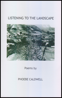 The jacket is white with title and author name in small black caps near the top and near the bottom respectively, both centred. In the middle is a black and white photo of a landscape, showing a hillside descending, a tree in the foreground, some houses and a patchwork of fields. 