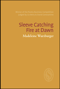 The jacket contains no images and is orange. All text is right justified in the top third. The title of the pamphlet, which breaks after 'Catching', is dark orange lower case font, with key words capitalised. Below this the name of the author, is in a lower case font but much smaller and white. There is faint blurb above both, faint white, about the pamphlet winning the PBS competition in 2018.