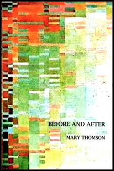 The jacket holds a multicoloured abstract design in a series of tiny rectangles. The colour is broadly orange/red to the left, moving through green/yellow in the middle, towards white on the right hand side and right hand corner. The title is in small black caps on the white area, right justified and in the bottom quarter of the jacket. The author's name, in even smaller black caps, is similarly placed just below this.